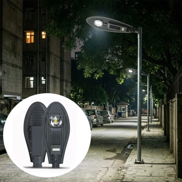 50 Watt LED street Light Installed on Road side