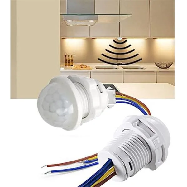PIR Motion Sensor Recessed 110 Degree – 40W LED, 220V AC, IP20, 20mm Cutout, Staircase Ceiling India