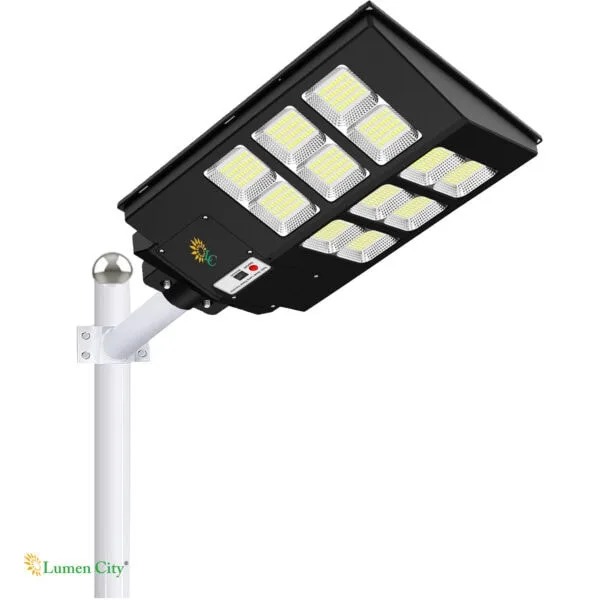 LED street light with energy-efficient design for outdoor illumination.