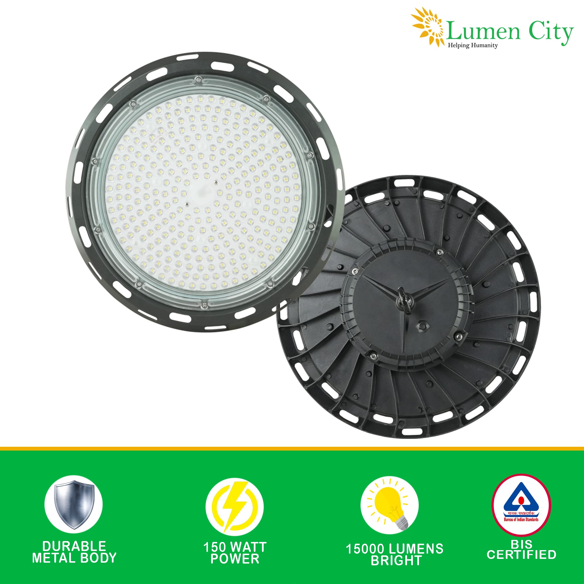 150W UFO High Bay Light – Pro | 15000lm | 120° | IP65 - Image 3