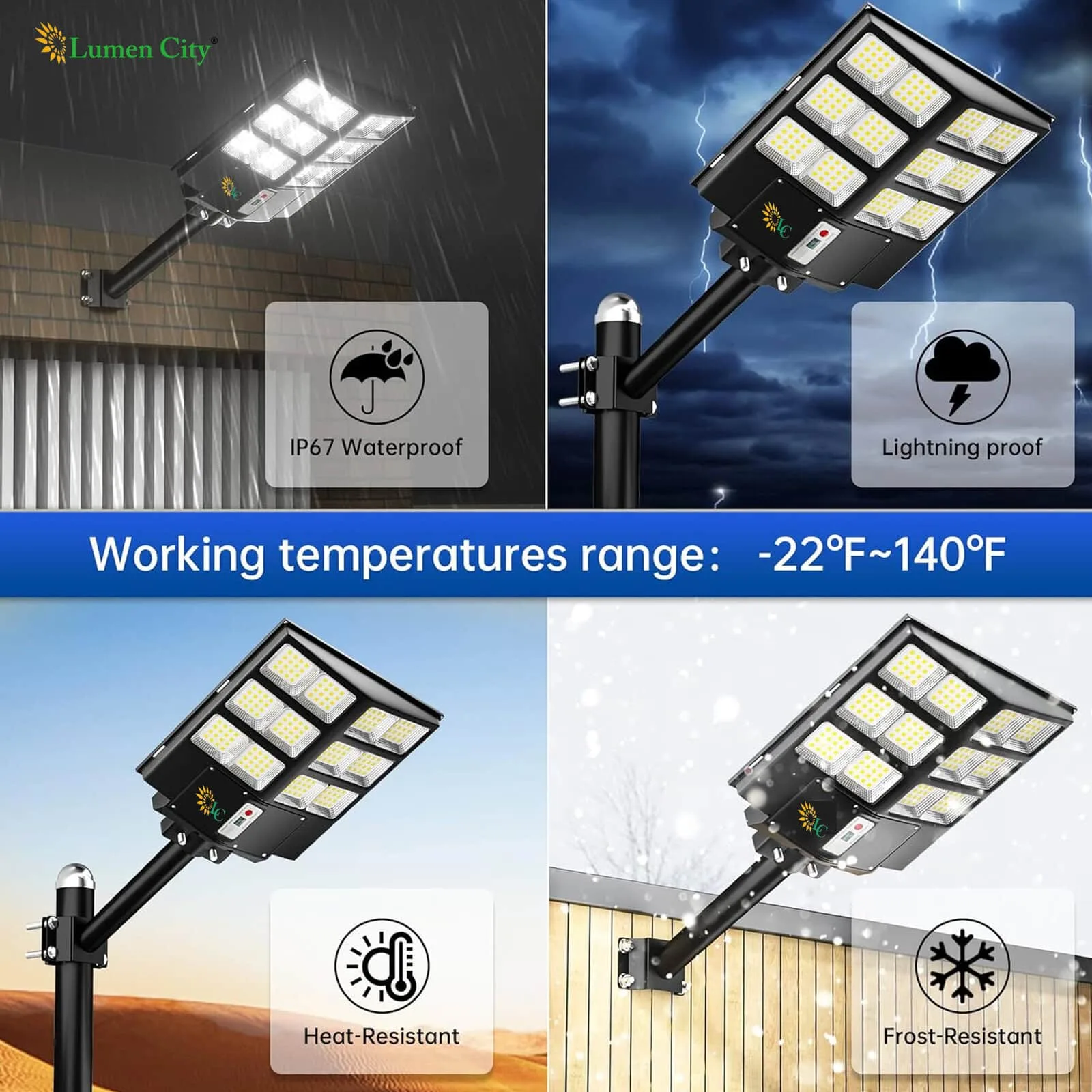 Estate Guard MAX 15 Watt Solar Street Light - Image 6