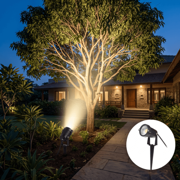 20 Watt Garden Spot Light Installed in a garden