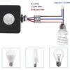 Black Waterproof Infrared Motion Sensor