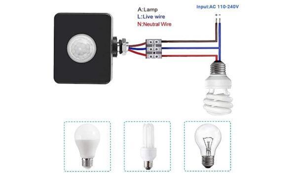 Black Waterproof Infrared Motion Sensor