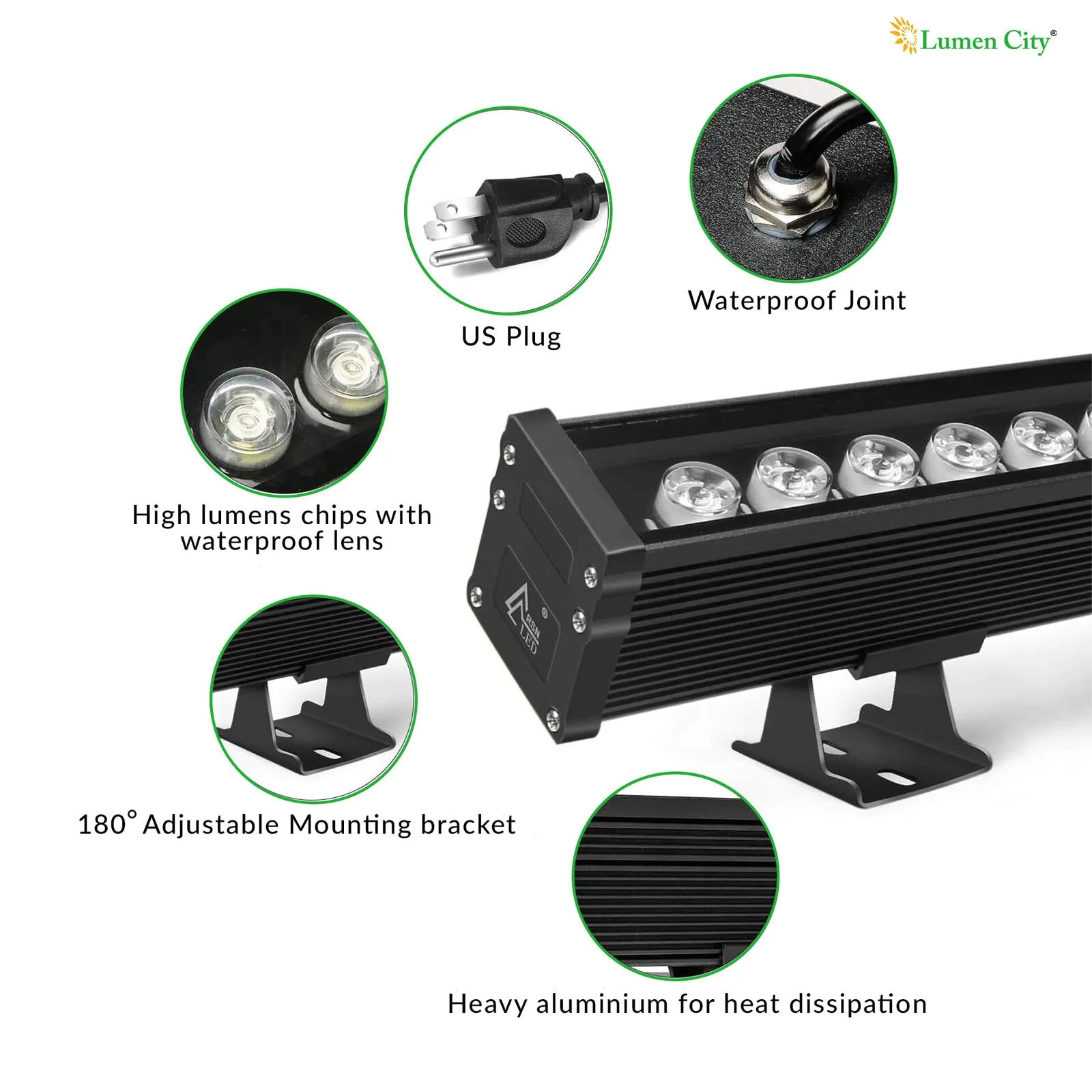 36W RGB Wall Washer Light – With Remote | 1 Meter - Image 4