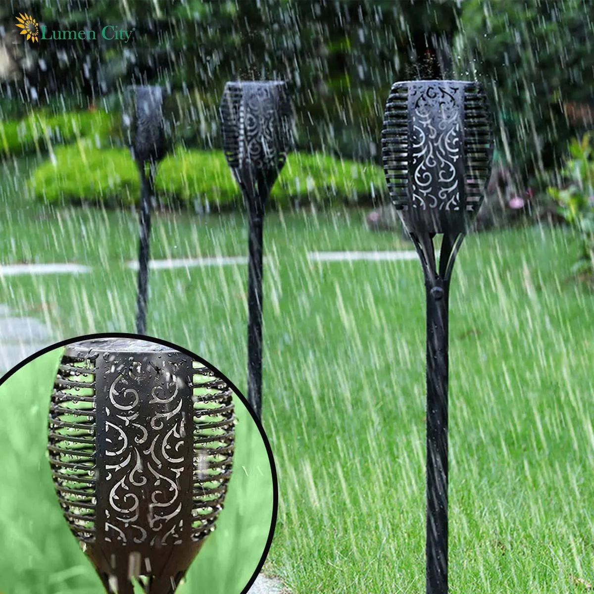 Solar Flame Light – 96 LED Flickering | IP65 | 3 Modes - Image 5