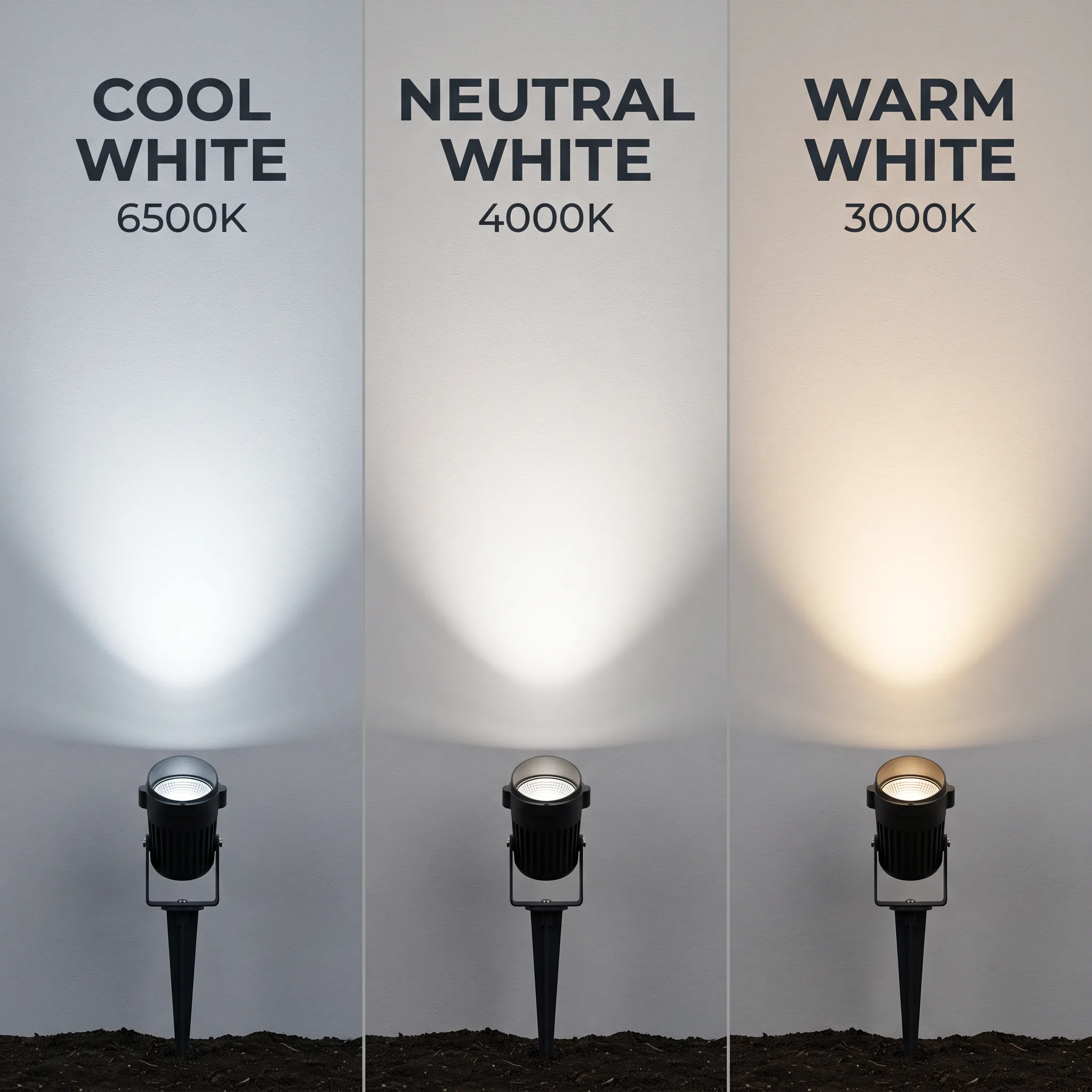 Color Temperature difference of garden spot light