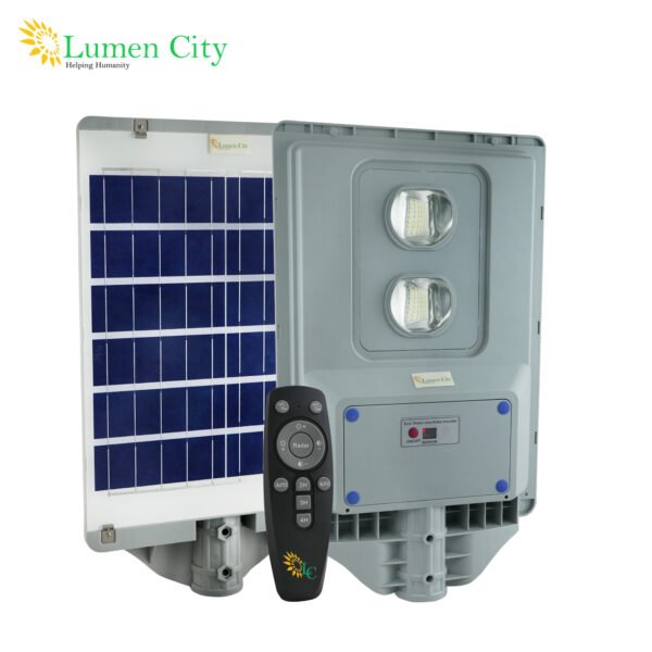 Lens Solar Street Light 15W | Remote Control | 9-10 Hr Backup | 20000 mah Battery | Radar Sensor