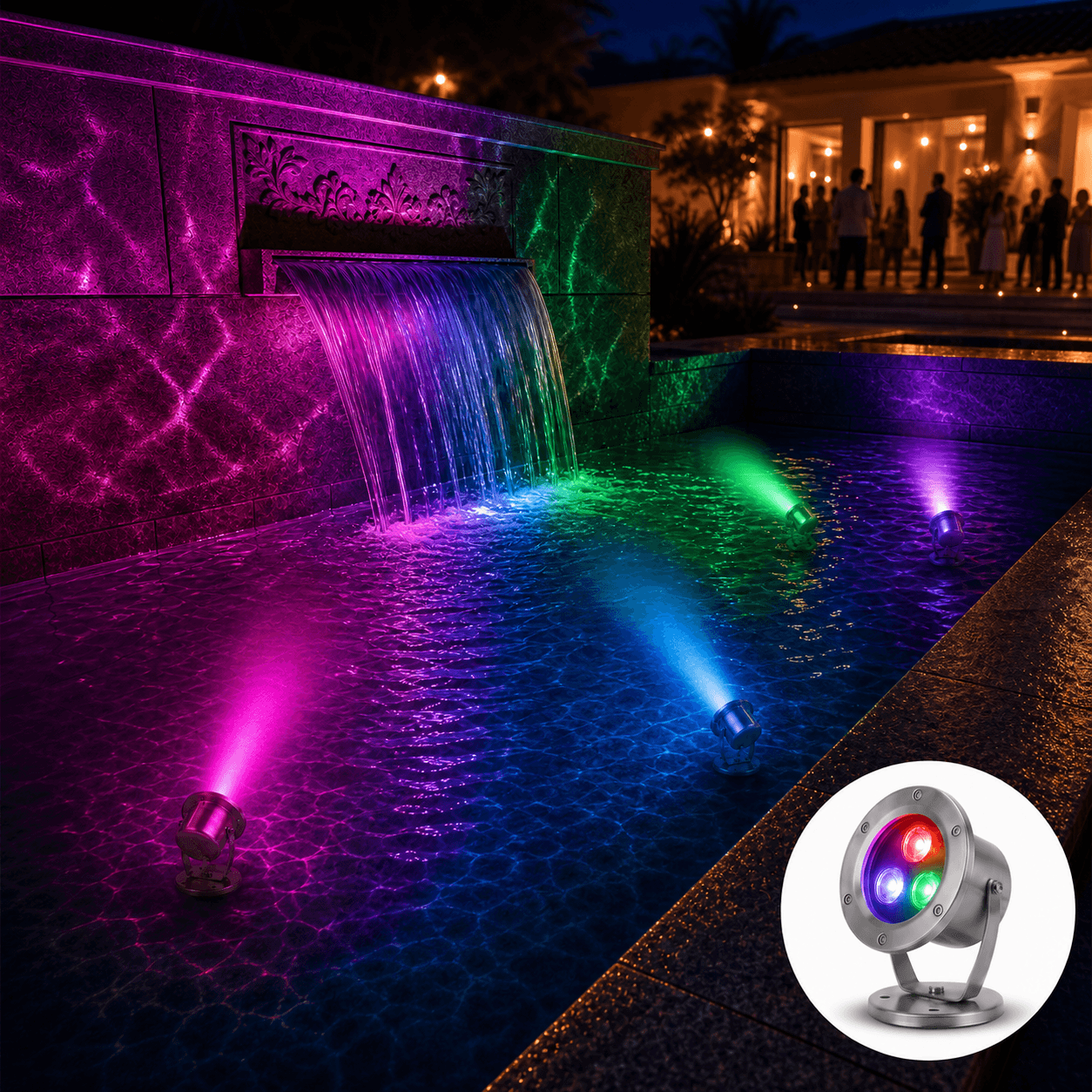 RGB Underwater Spot Light with Remote - 6W-12W