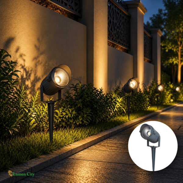 7W COB Garden Spike Light – IP65 | Aluminium | 3 CCT