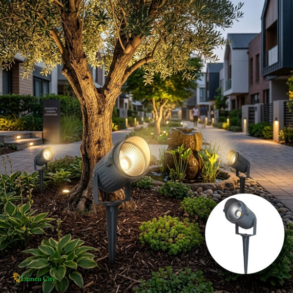 12W COB Garden Spike Light – IP65 | Aluminium | 3 CCT