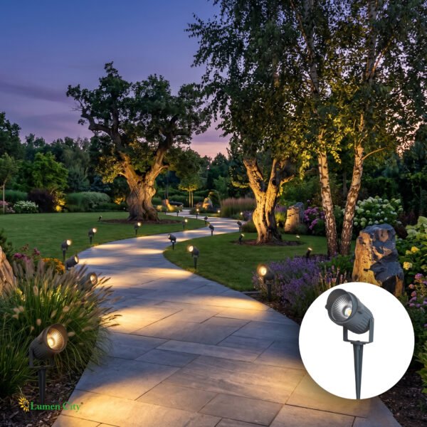 15W COB Garden Spike Light – IP65 | Aluminium | 3 CCT