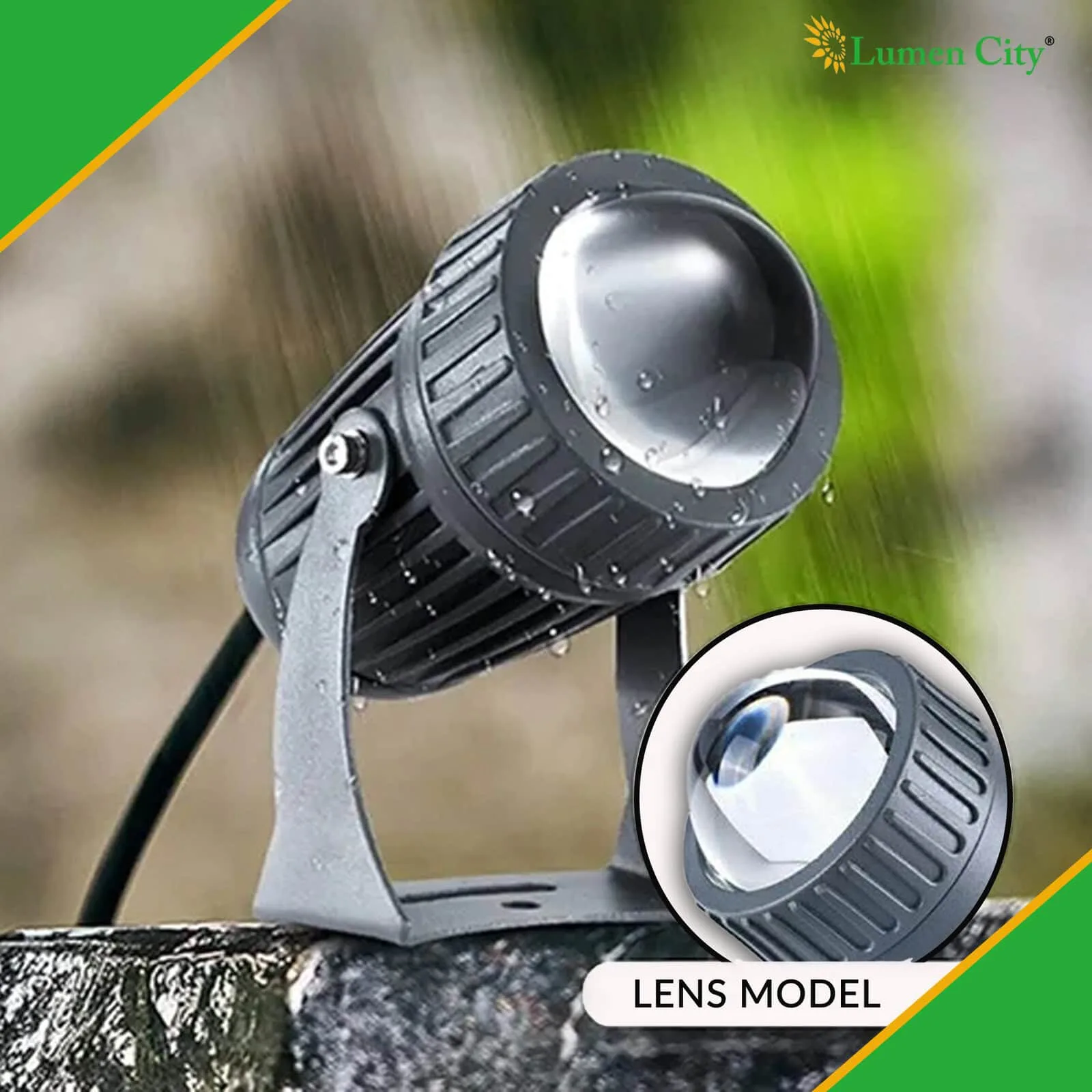 10W Facade Column Light – Warm White | 7° Narrow Beam | IP68 - Image 6