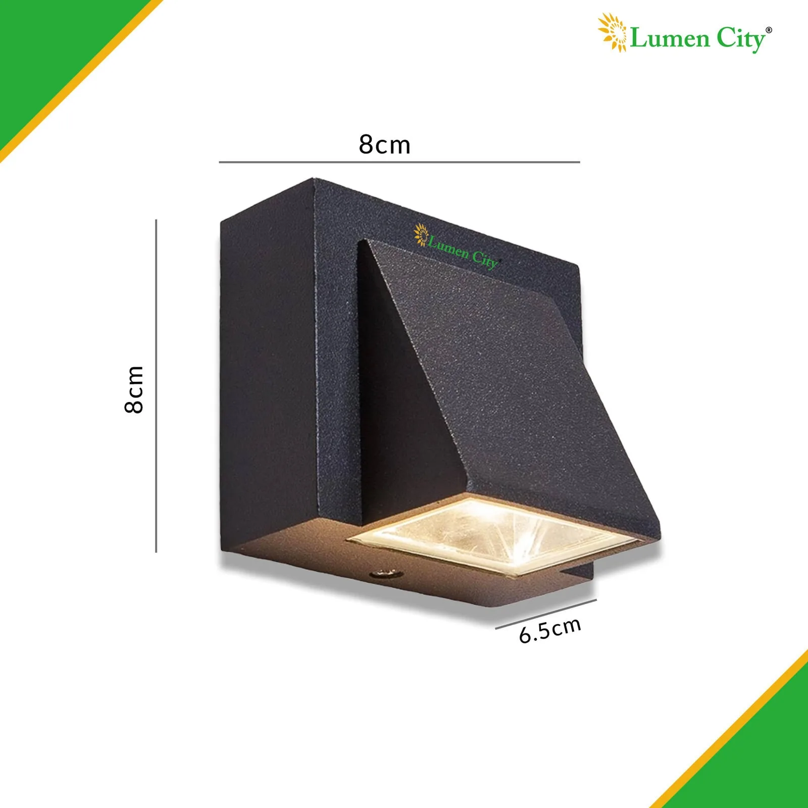 3W Outdoor Wall Down Light – 1 Way | 80×80mm - Image 2