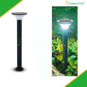 solar-garden-bollard-post-light-metal-frame-remote