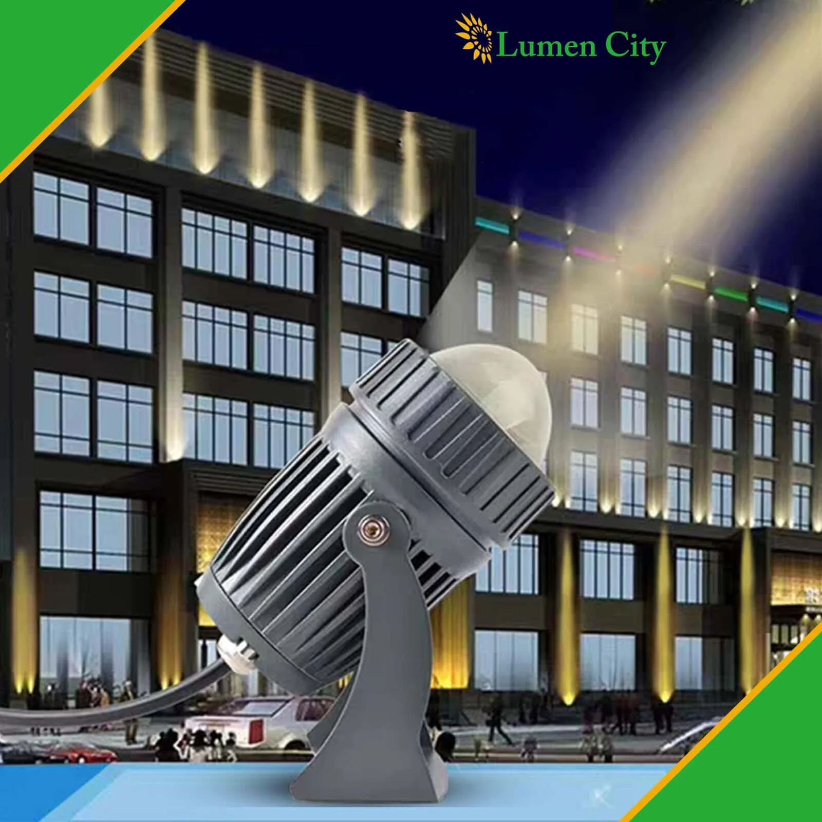 10W Facade Column Light – Warm White | 7° Narrow Beam | IP68 - Image 5