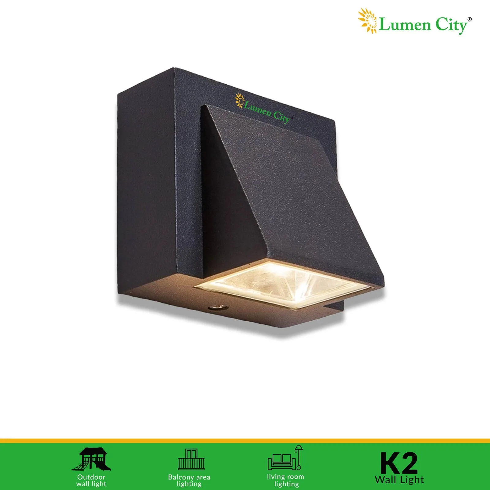 3W Outdoor Wall Down Light – 1 Way | 80×80mm - Image 3