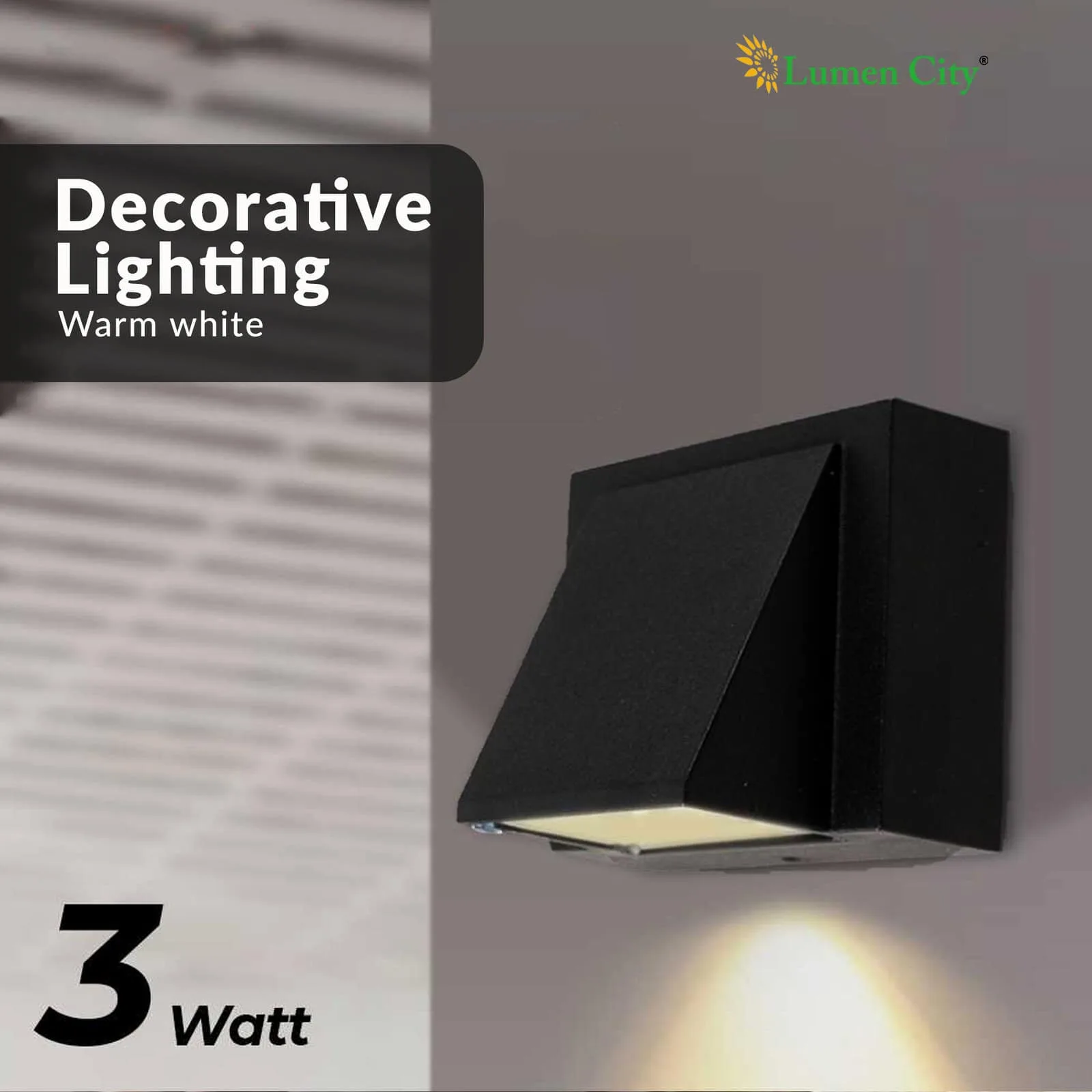 3W Outdoor Wall Down Light – 1 Way | 80×80mm - Image 7