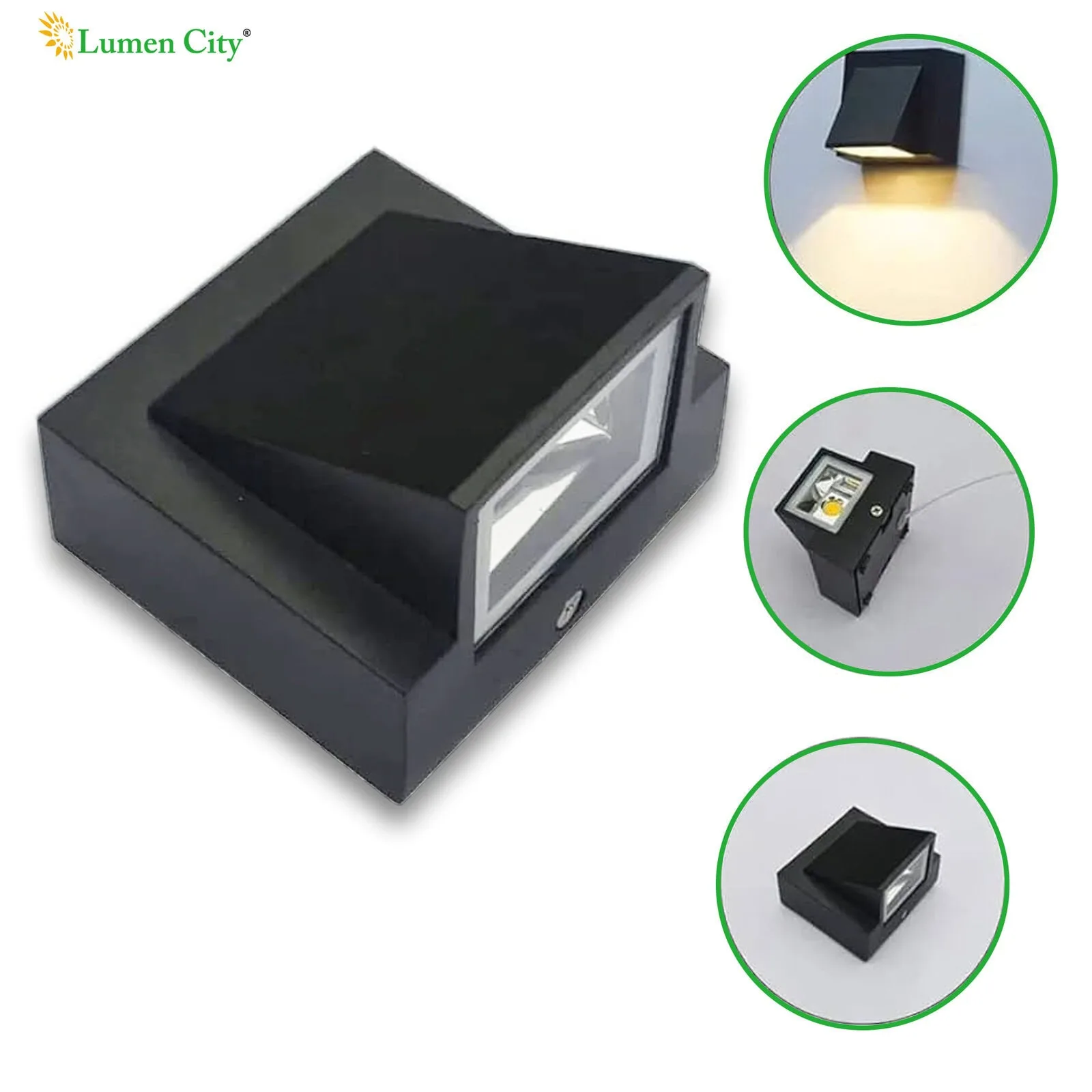 3W Outdoor Wall Down Light – 1 Way | 80×80mm - Image 5