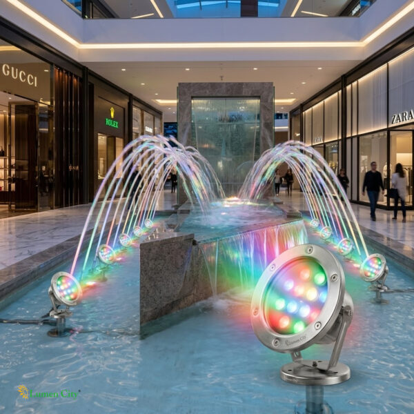 12W Underwater Fountain Light – SS304 | IP68 | RGB Remote