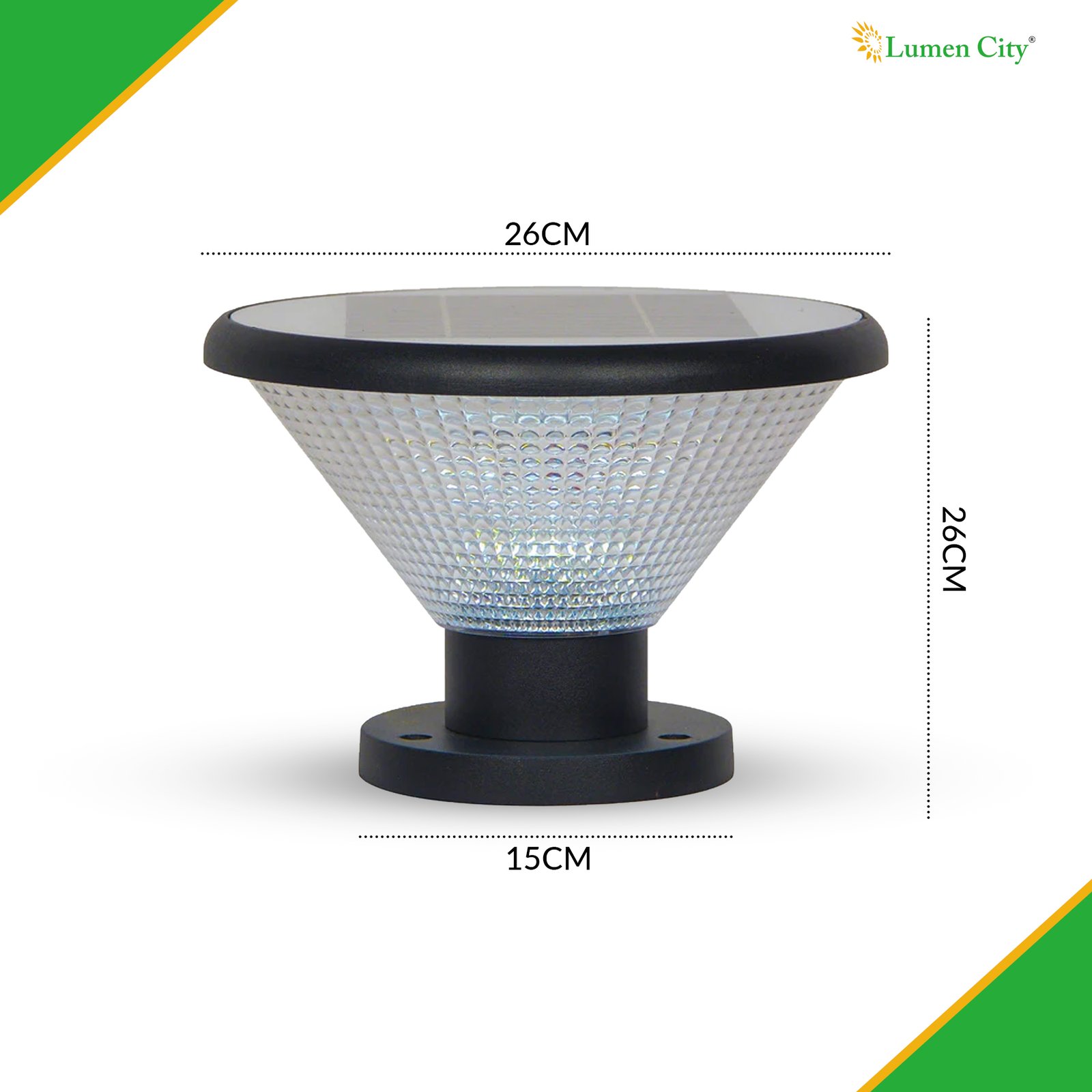 5watt Solar Gate Pillar Cap Light – 20 LED | IP65 | 8-10Hr - Image 2