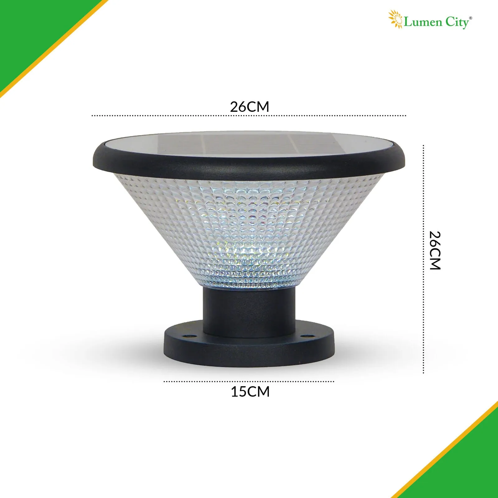 5watt Solar Gate Pillar Cap Light – 20 LED | IP65 | 8-10Hr - Image 2