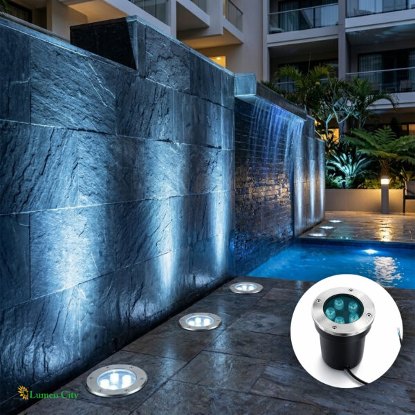 9W LED Burial Light – RGB Remote | IP68 | Inground