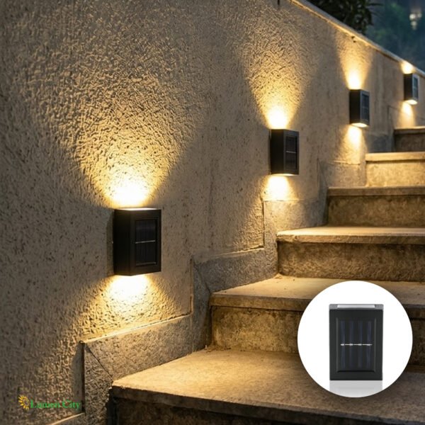 Solar Wall Light 2-Side – Compact | IP65 | Auto On/Off