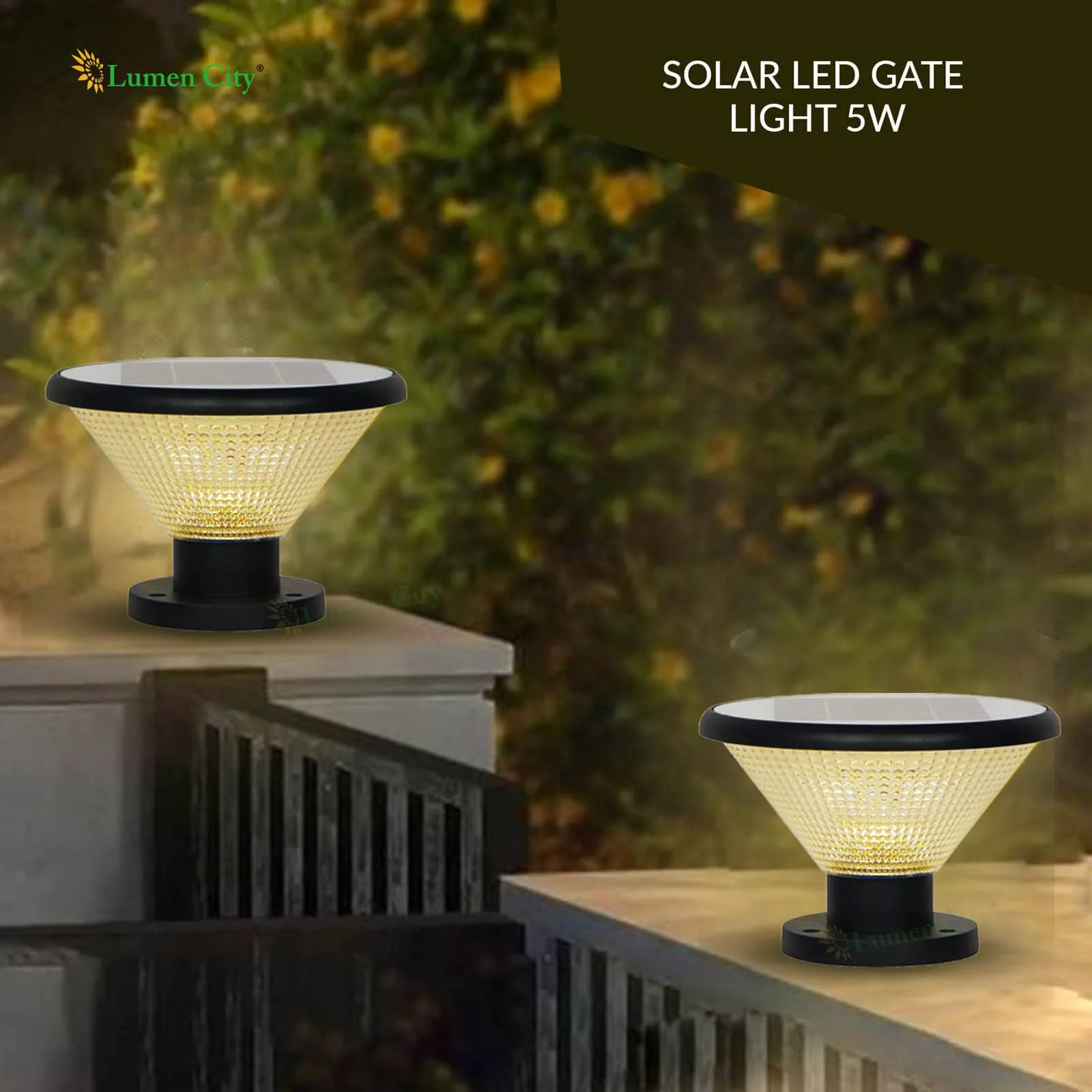 5watt Solar Gate Pillar Cap Light – 20 LED | IP65 | 8-10Hr - Image 6