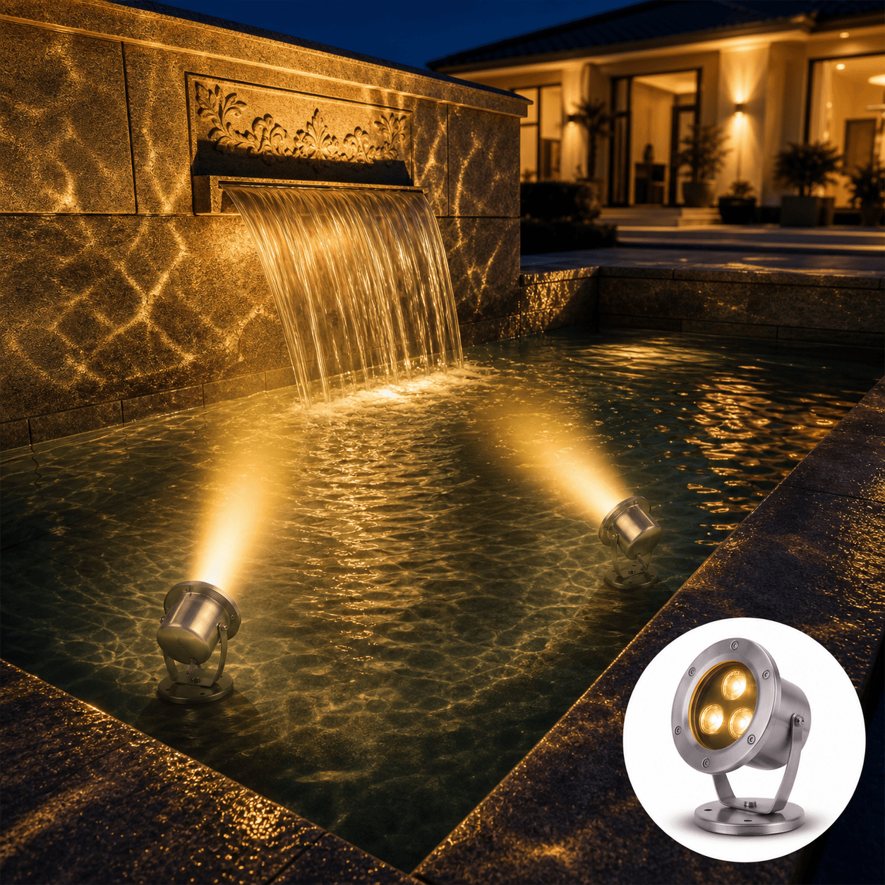 Underwater Spot Light - Warm White - 3W-12W