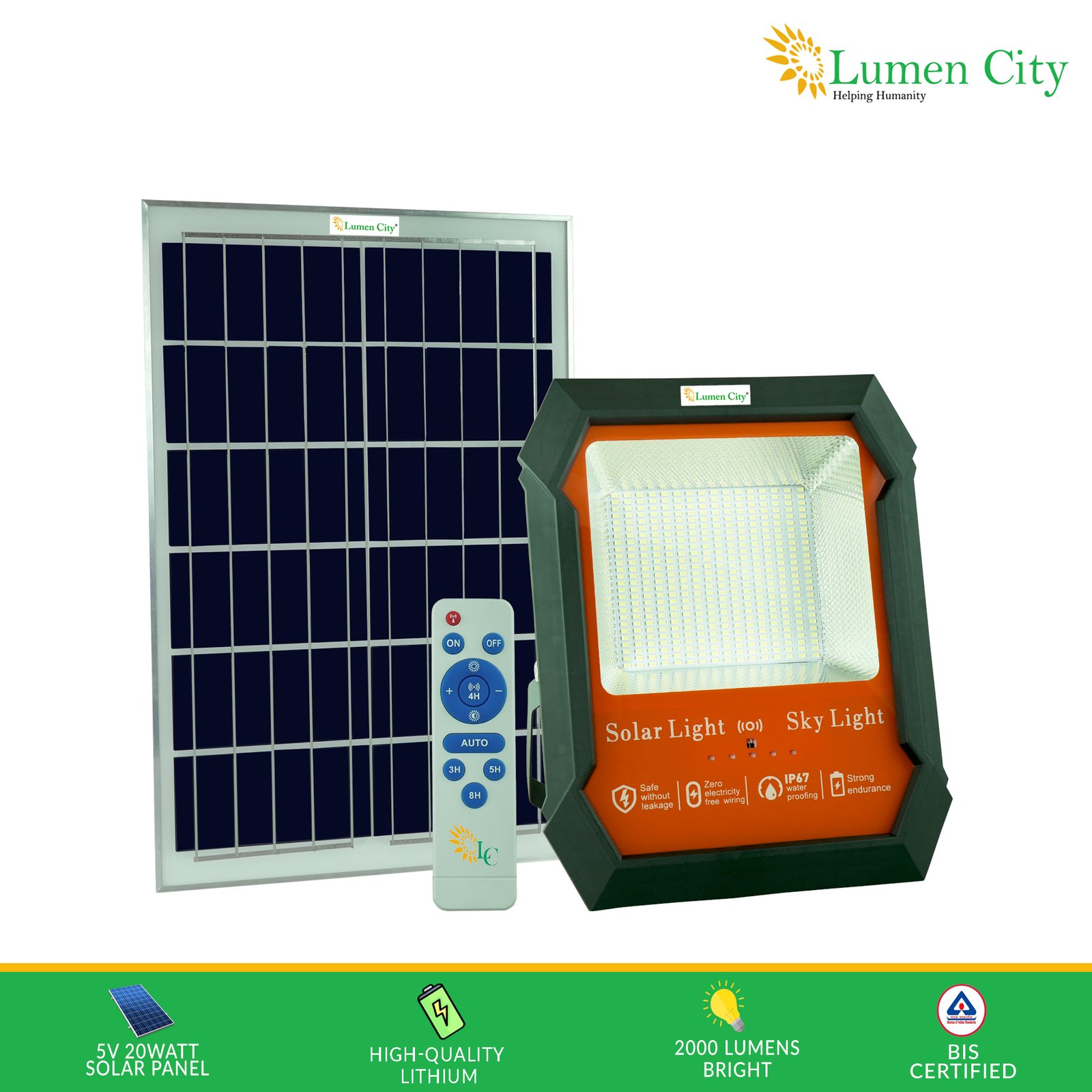 18W Solar Flood Light – 5730 LED | 12-16Hr | Remote Control - Image 6