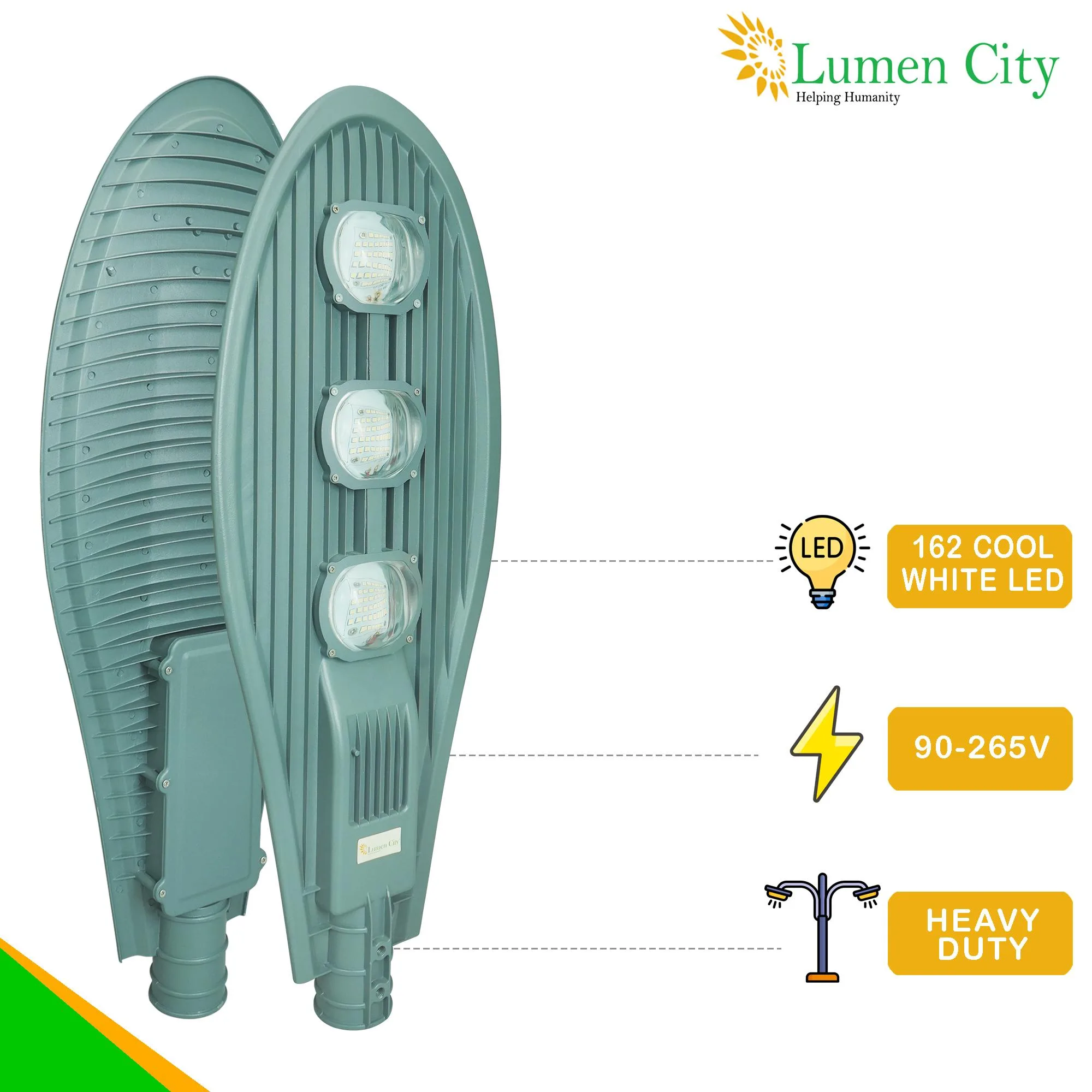 150W LED Street Light | 15000lm | IP65 | 90–265V | Cool White - Image 2