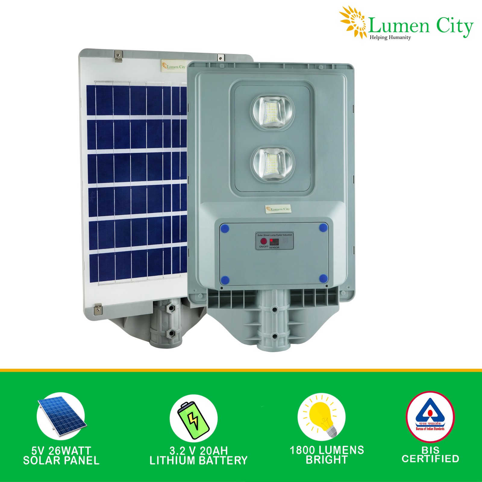 Lens Solar Street Light 15W | Remote Control | 12-16 Hr Backup | 20000 mah Battery | Radar Sensor - Image 7