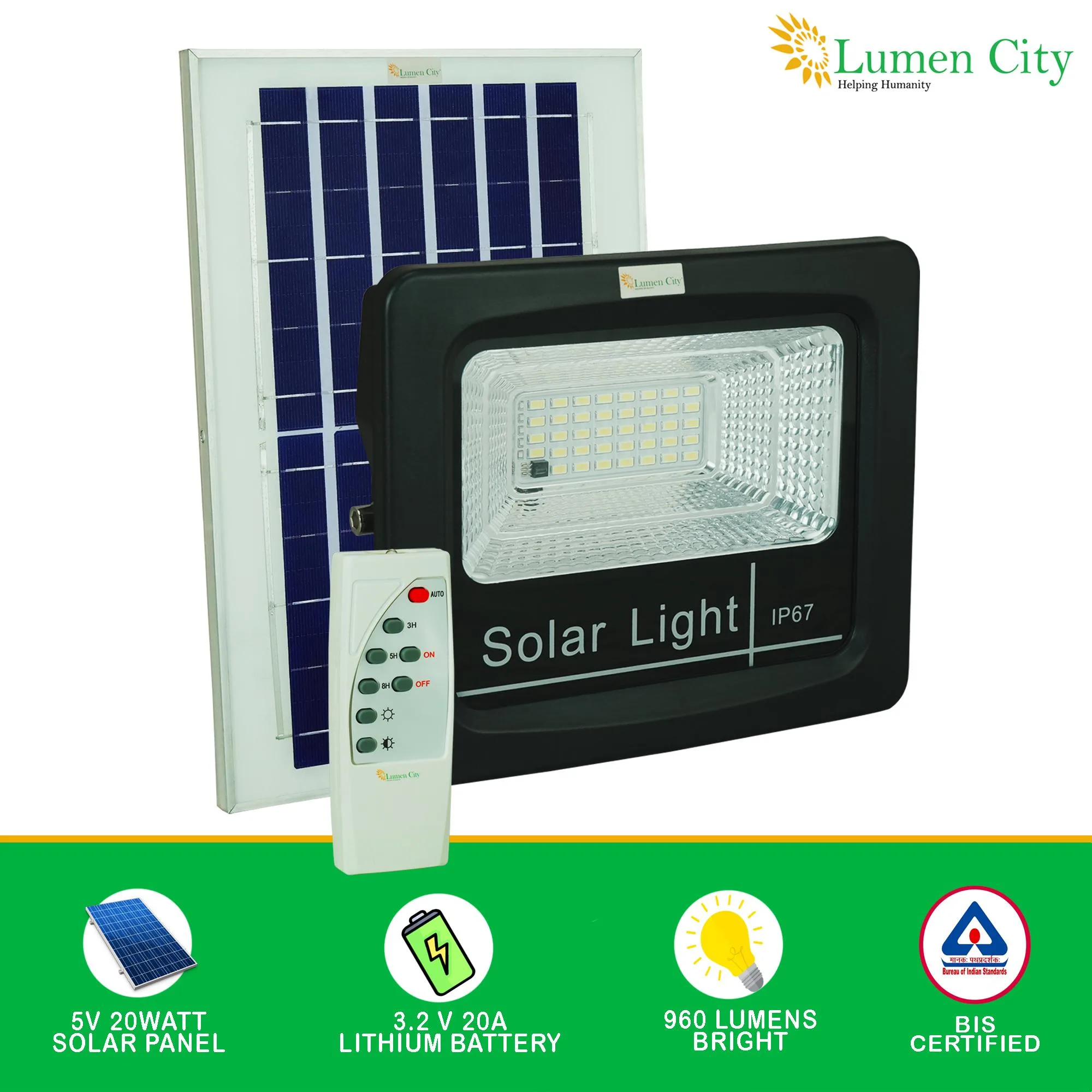 Home Guard 8W Solar Flood Light - Image 5