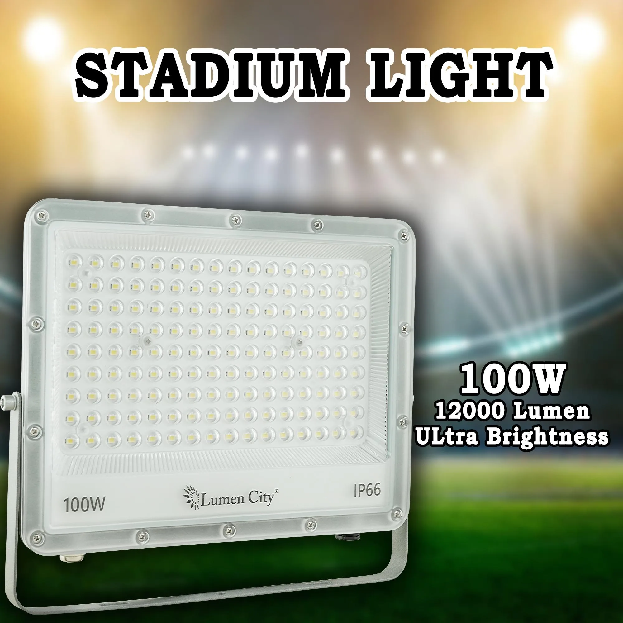 100W slim LED flood light - IP65 rated, 12000 lumens, 240 LEDs, 2835 chip, 90-265V wide voltage, warehouse yard and parking lot outdoor lighting India