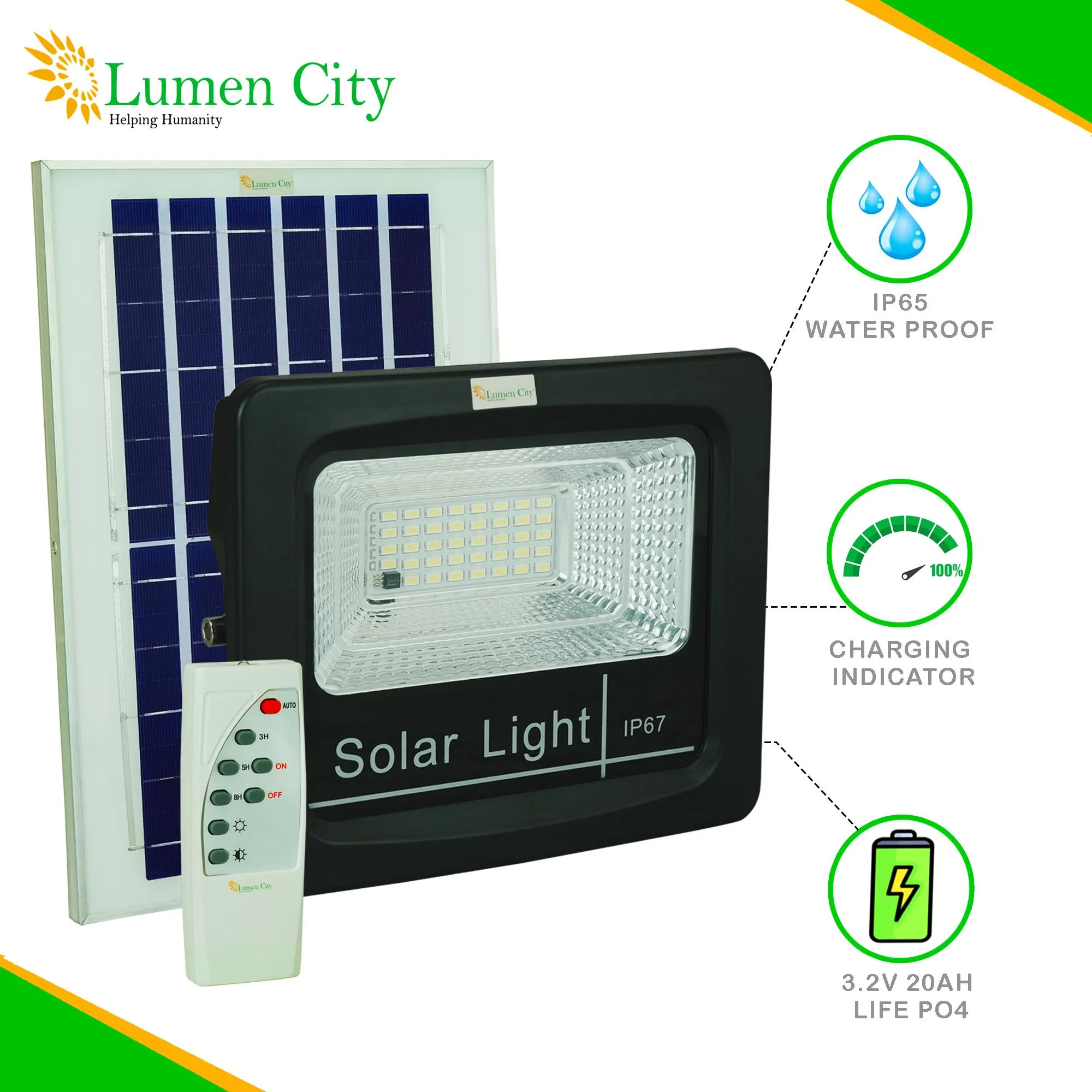 Home Guard 8W Solar Flood Light - Image 4