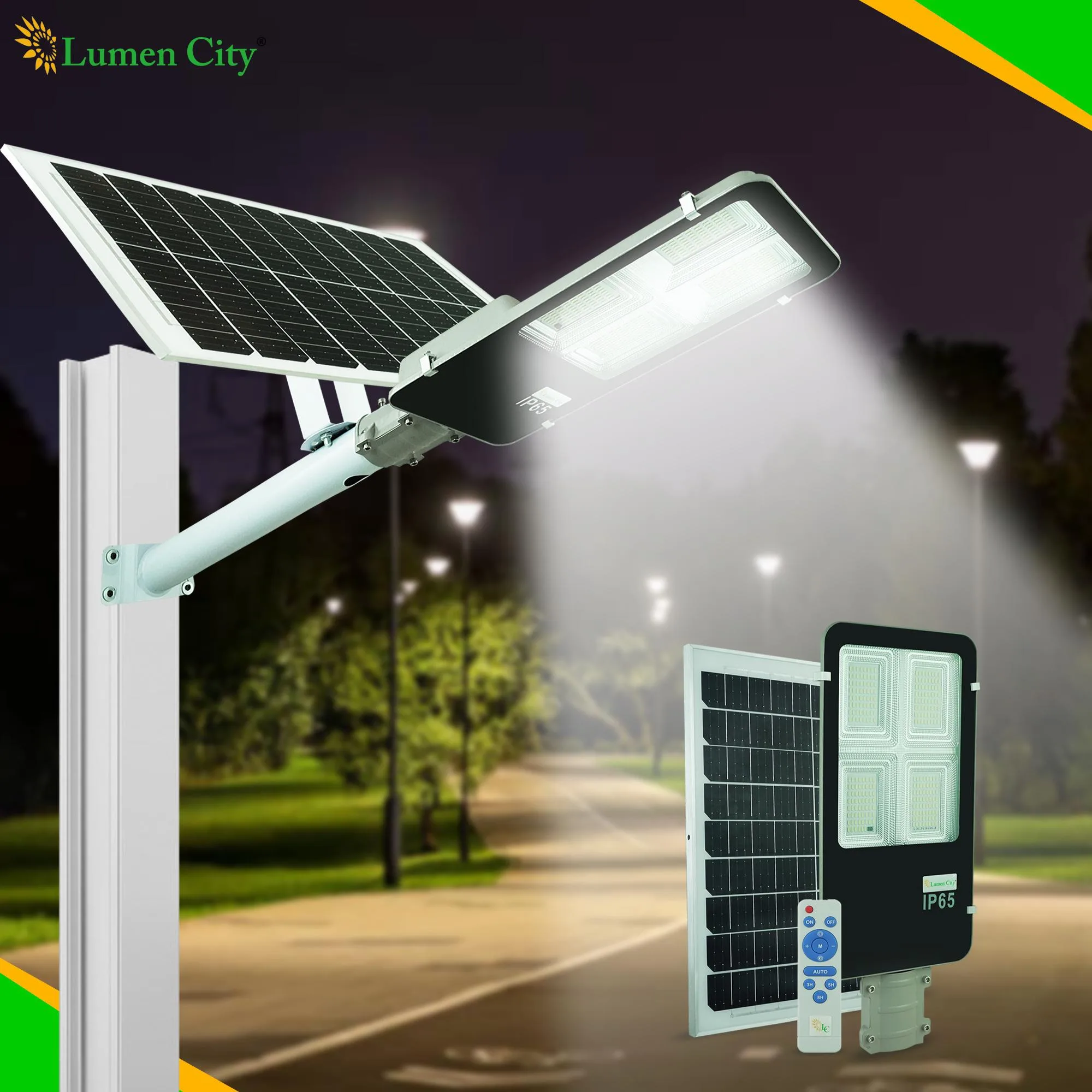 16W Solar Semi-Integrated Street Light – 254 Pcs 5730 LED, 12Hr Backup, 20Ah LiFePO4, IP65, Wall Bracket, Colony Road India