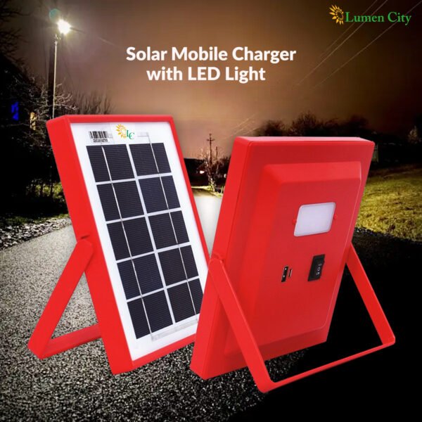 Solar Mobile Charger with LED Light - Image 5