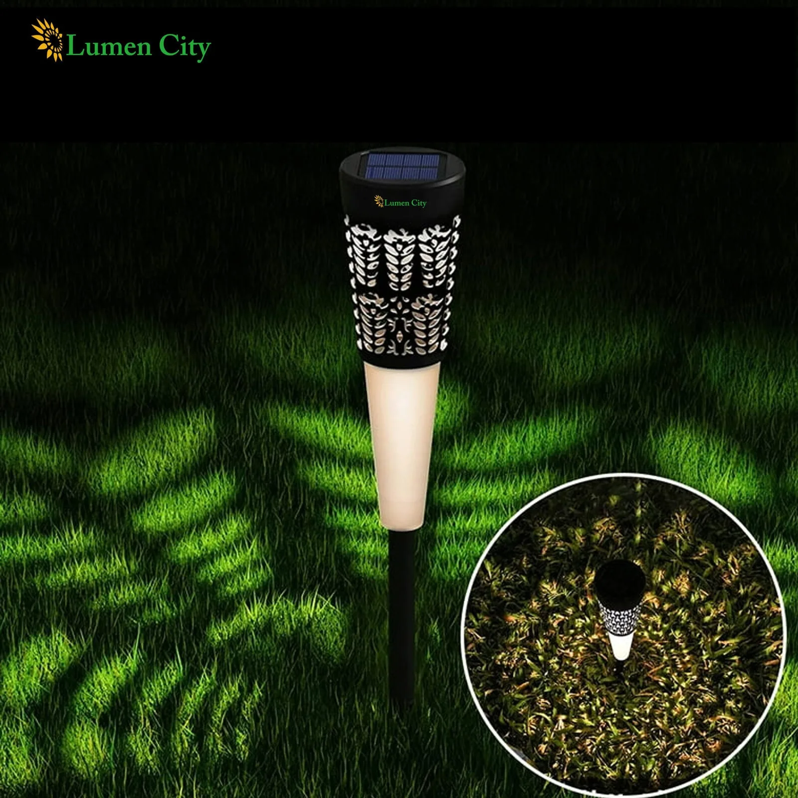 Solar Decorative Spike Light – Hollow Pattern | IP65 | Pack of 6 - Image 6
