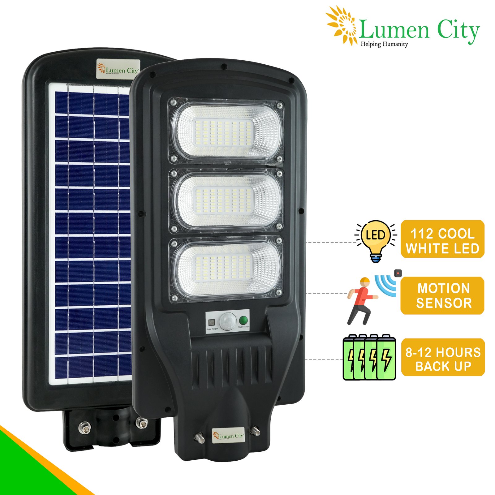 Solar Street Light 9W | Remote Control | 8-12 Hr Backup | 15000 mah Battery - Image 7