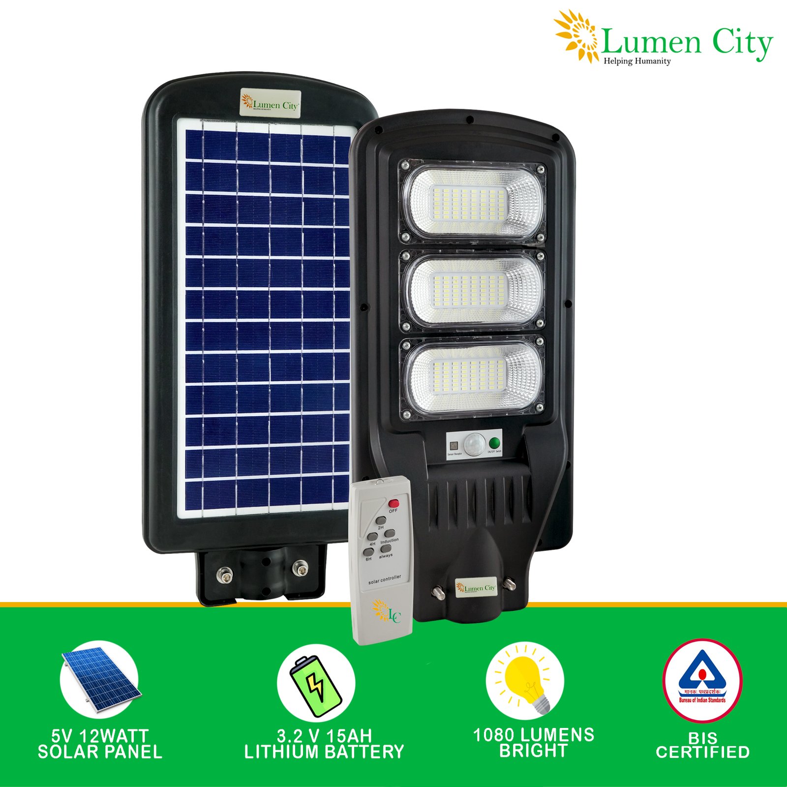 Solar Street Light 9W | Remote Control | 8-12 Hr Backup | 15000 mah Battery - Image 8