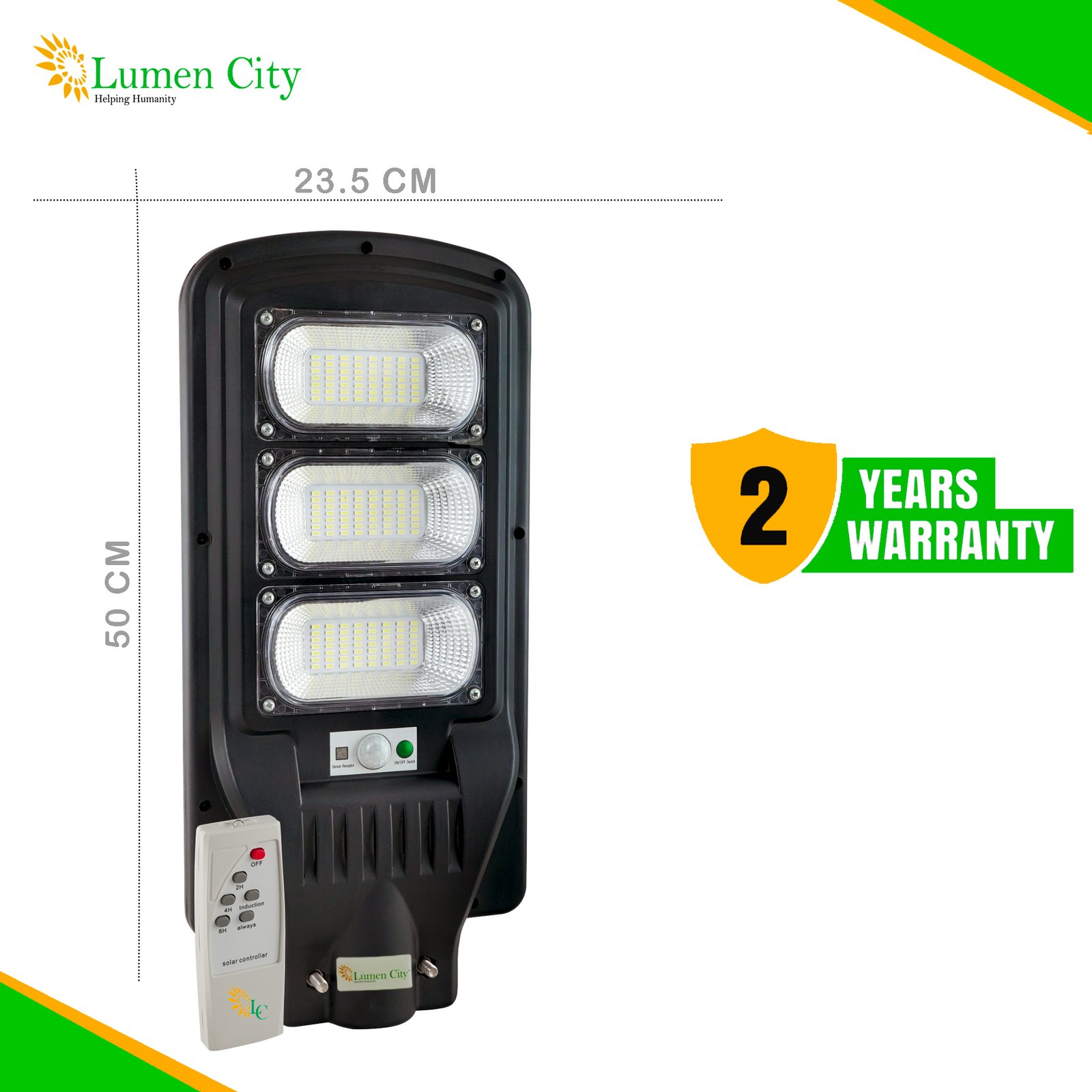 Solar Street Light 9W | Remote Control | 8-12 Hr Backup | 15000 mah Battery - Image 2