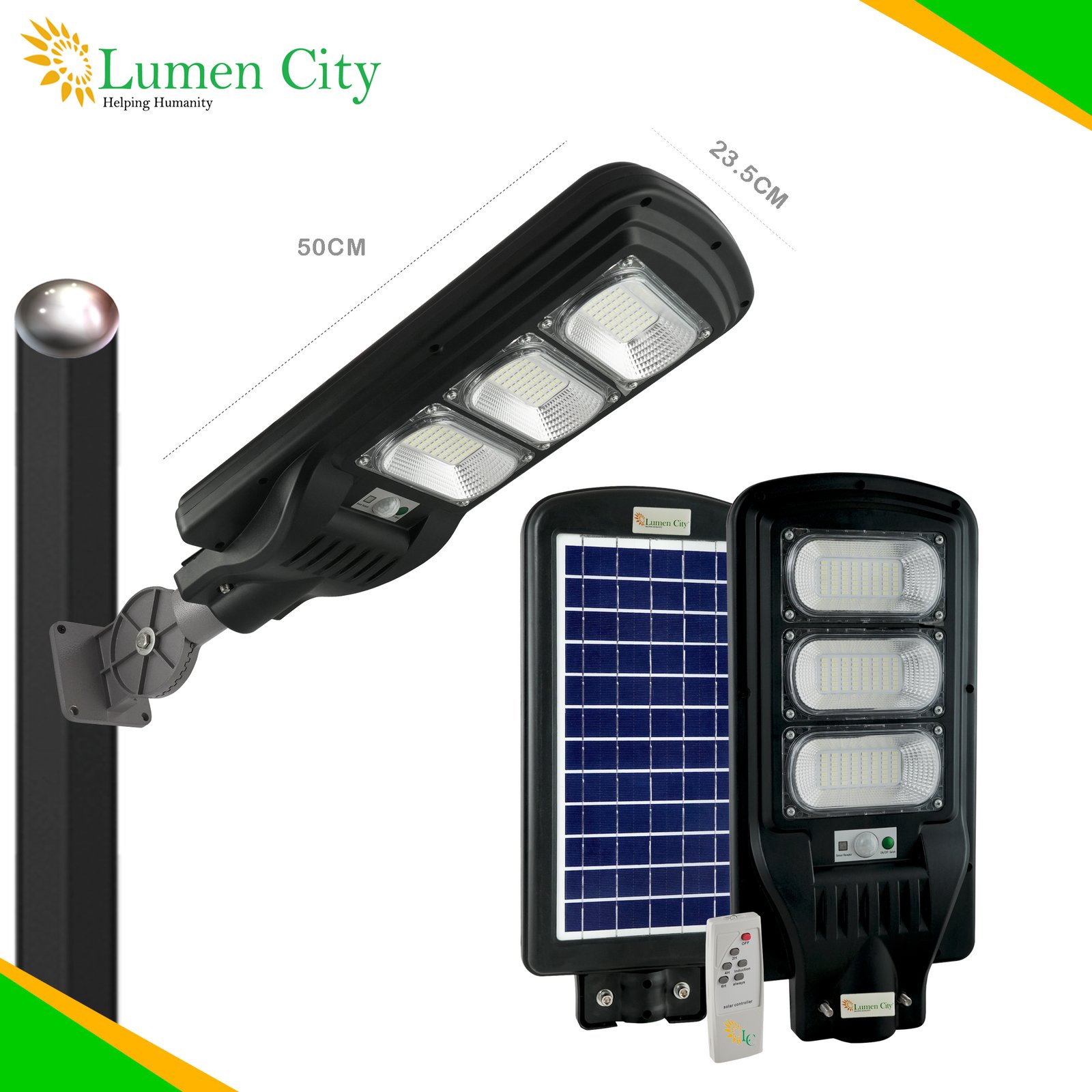 Solar Street Light 9W | Remote Control | 8-12 Hr Backup | 15000 mah Battery - Image 6
