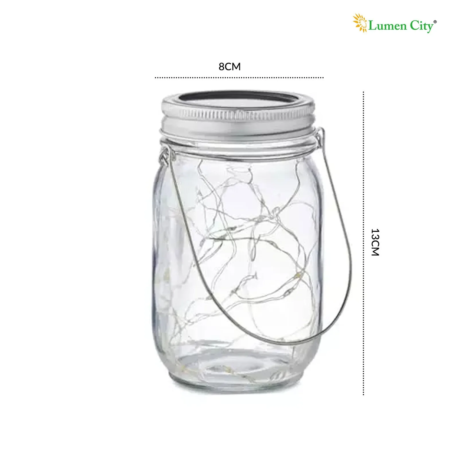 Solar Mason Jar Fairy Light – 32 LED String | IP65 | 8-10Hr - Image 2