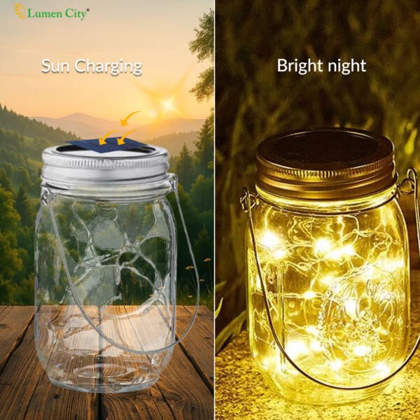 Solar Mason Jar Lights -1pc - Image 6