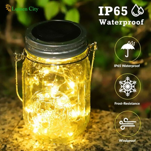Solar Mason Jar Lights -1pc - Image 5