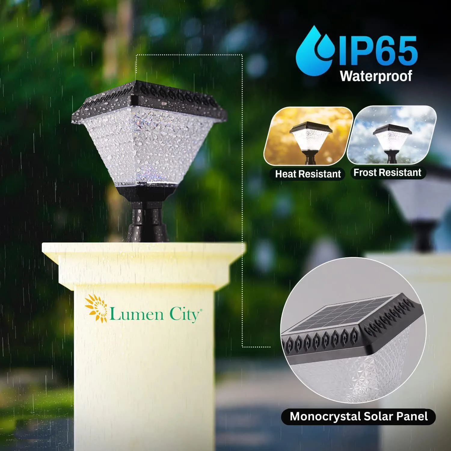 5W Solar Gate Pillar Light – Mini Diamond | RGB | IP65 - Image 5