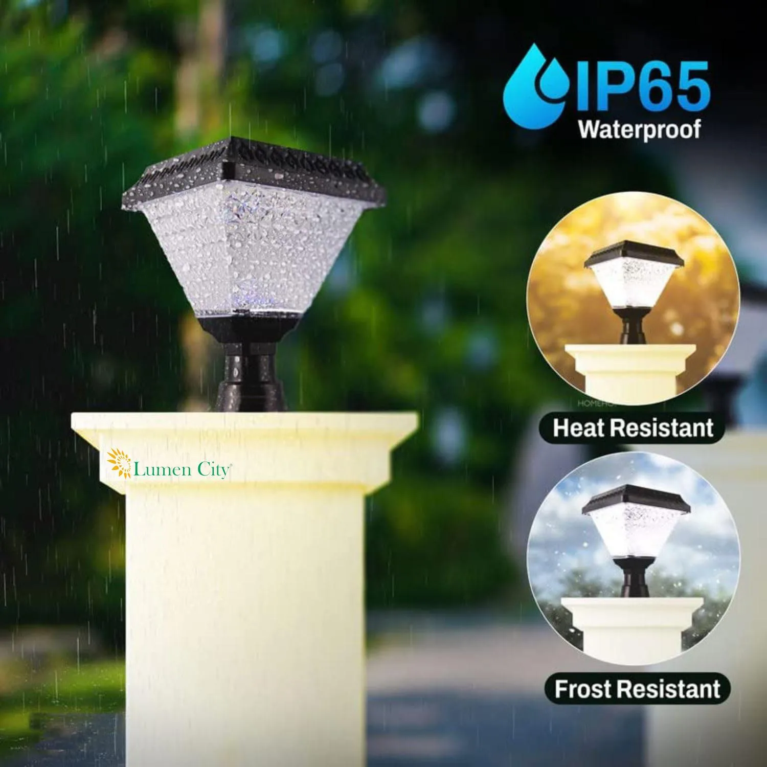 5W Solar Gate Pillar Light – Mini Diamond | RGB | IP65 - Image 2