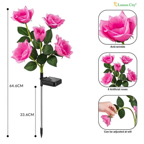 Solar Rose Garden Light Light (Pack of 2) - Image 2