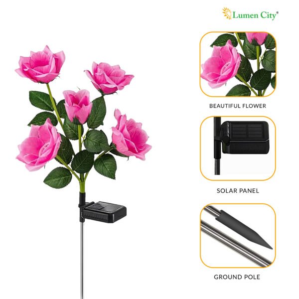 Solar Rose Garden Light Light (Pack of 2) - Image 3